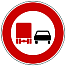 Verkehrzeichen Überholverbot für Wohnmobile